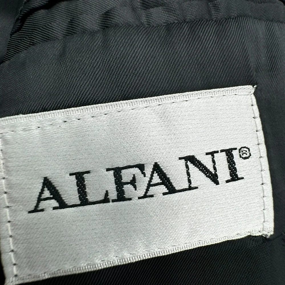 ALFANI Men's 44R Vintage Black Wool Blazer Suit Jacket Sport Coat Career Wedding